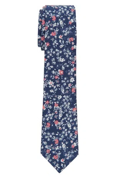 Original Penguin Mahan Floral Print Tie In Navy