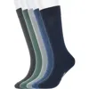 Original Penguin Marled Solid 5-pack Socks In Dark Navy