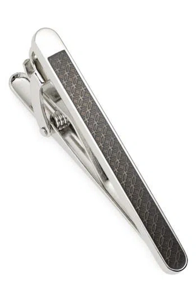 Original Penguin Medallion Pattern Tie Bar In Silver