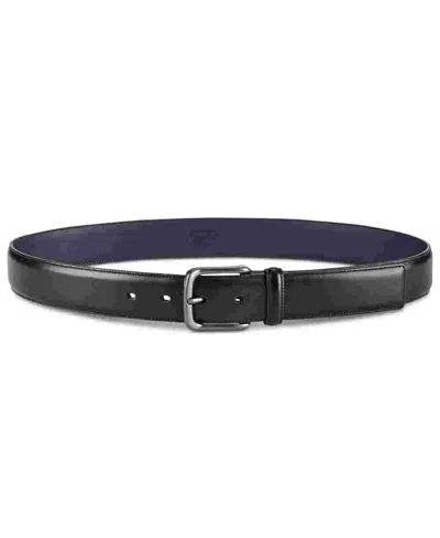 Original Penguin Men's Burnished Bird Leather Belt Black Size 42 Reg In Blue