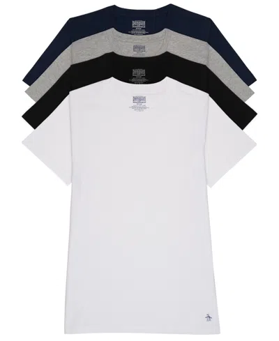Original Penguin Men's Cotton Crewneck T-shirt, 4-pack In Multi