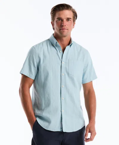 Original Penguin Men's Cotton Dobby Button-down Shirt In Blue