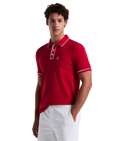Original Penguin Men's Earl Pique Polo Shirt In Red