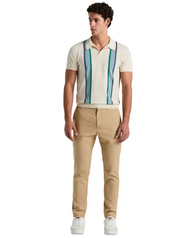 Original Penguin Men's Flat-front Linen-blend Chino Pants