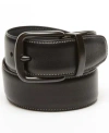 Original Penguin Boxed Logo Leather Belt In Black