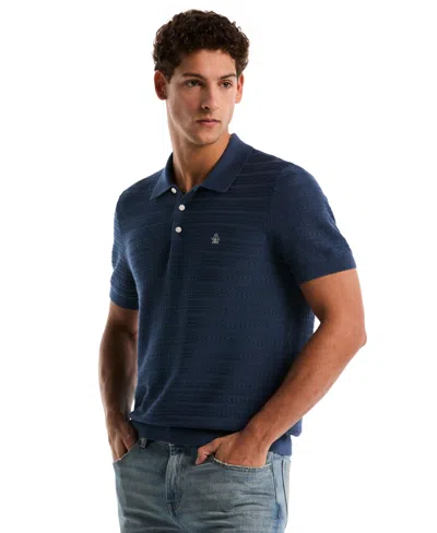 Original Penguin Men's Jacquard Pointelle Short-sleeve Polo Shirt In Multi