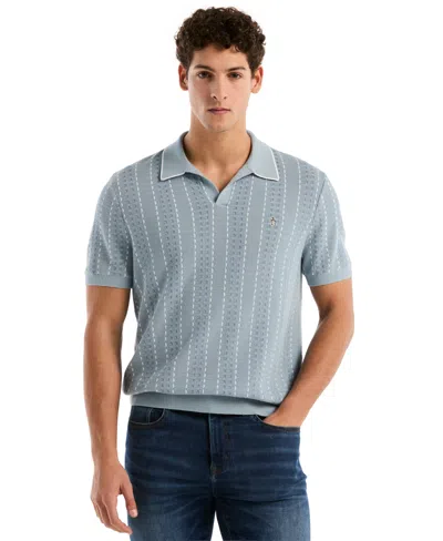 Original Penguin Men's Johnny Collar Short-sleeve Polo Shirt In Blue