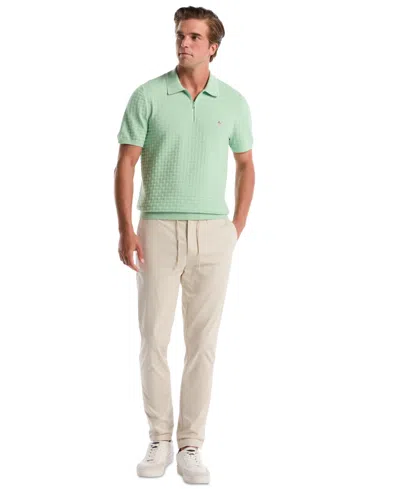 Original Penguin Men's Links Stitch Slim-fit Polo Sweater In Green