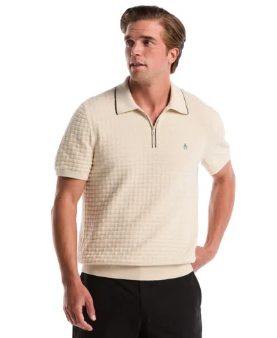 Original Penguin Men's Links Stitch Slim-fit Polo Sweater In Neutral