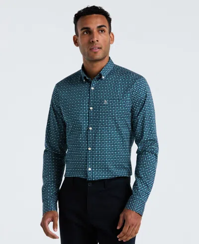 Original Penguin Men's Long Sleeve Button Down Shirt In Green