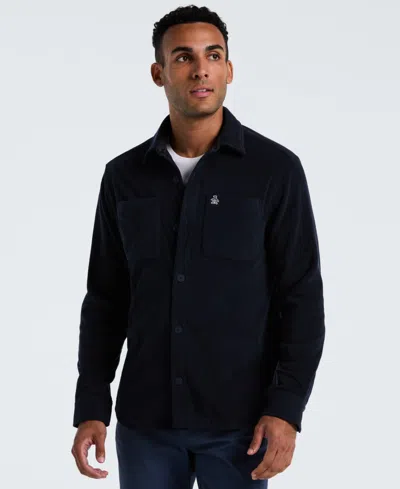 Original Penguin Men's Long-sleeve Overshirt In Black