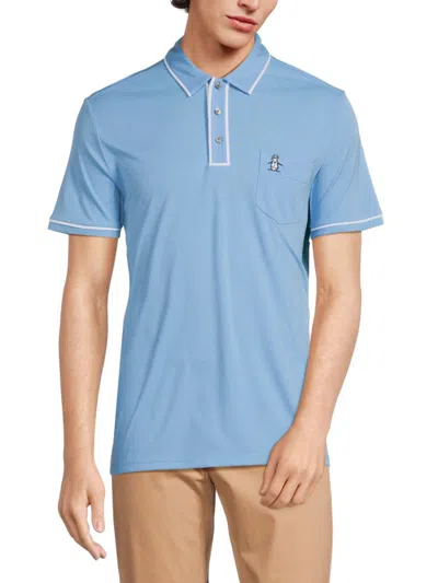 Original Penguin Men's Patch Pocket Polo In French Blue