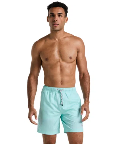 Original Penguin Men's Slim-fit 7" Volley Swimsuit In Blue Tint