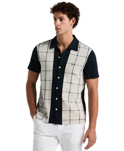 Original Penguin Men's Slim-fit Cotton Interlock Plaid Bowling Shirt