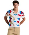 Original Penguin Men's Slim-fit Multicolor Jacquard Polo Sweater