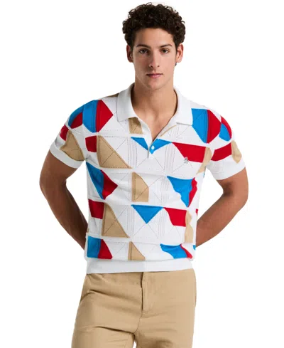 Original Penguin Men's Slim-fit Multicolor Jacquard Polo Sweater
