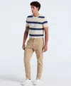 Original Penguin Stretch Cotton Blend Herringbone Straight Leg Cargo Pants In Neutral