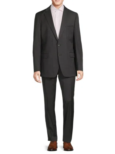 Original Penguin Men's Solid Slim Fit Wool Blend Suit In Charcoal