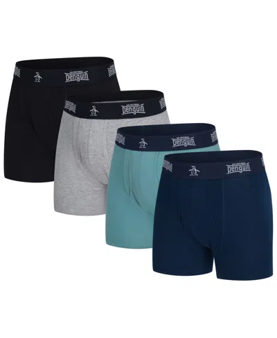 Original Penguin Men's Supersoft Contour Boxer Briefs, 4-pack In Multi