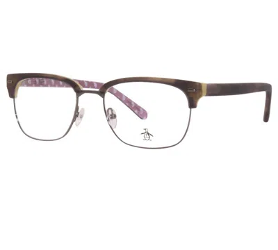 Original Penguin Men's The Sly Glasses In Brown In Burgundy