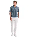 Original Penguin Vertical Stripe Polo In Blue