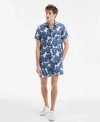 Original Penguin Mens Tropical Shirt Shorts In Blue