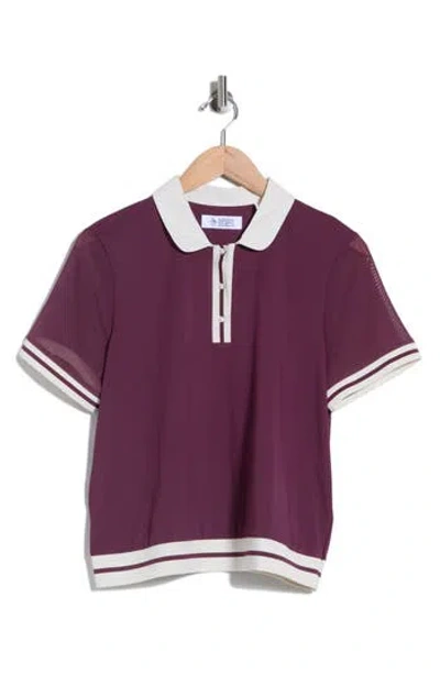 Original Penguin Mesh Sleeve Performance Polo In Purple