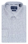 Original Penguin Micro Floral Print Slim Fit Dress Shirt In Charcoal