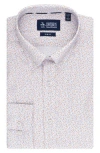 Original Penguin Micro Floral Print Slim Fit Dress Shirt In Tangerine