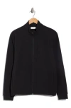 Original Penguin Micro Texture Full Zip Sweatshirt In Black