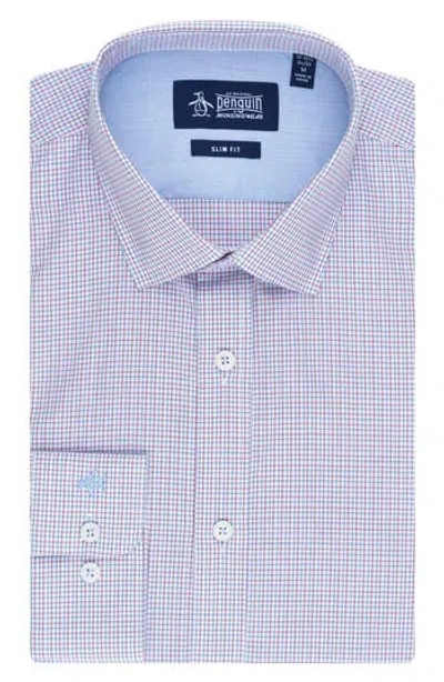 Original Penguin Mini Check Print Slim Fit Dress Shirt