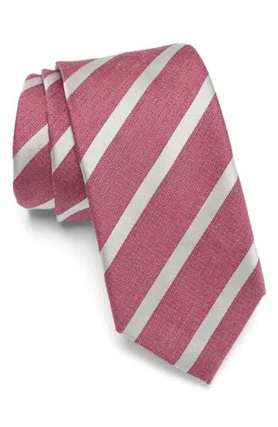 Original Penguin Murphy Stripe Tie In Pink
