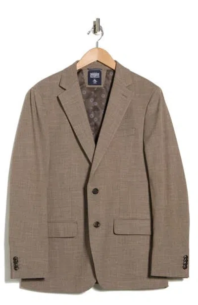 Original Penguin Notch Lapel Blazer In Brown