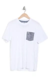 Original Penguin Palm Pocket Cotton Jersey T-shirt In Bright White
