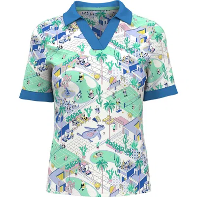 Original Penguin Palm Springs Print Polo In White