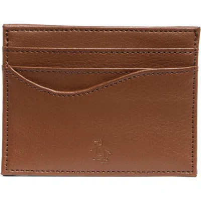 Original Penguin Pebbled Leather Card Case