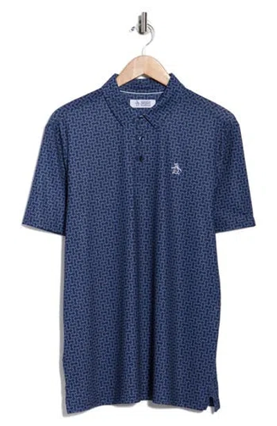 Original Penguin Pete Heritage Polo In Blue