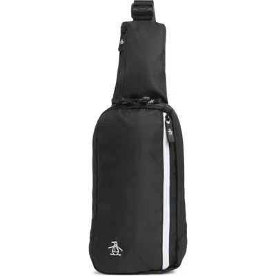 Original Penguin Pete Sling Crossbody Bag In Black