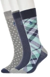 Original Penguin Pico Pattern Assorted 3-pack Crew Socks In Multi