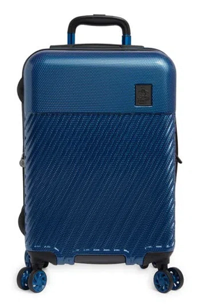 Original Penguin Pinor 21-inch Hardside Spinner Suitcase In Metallic Blue