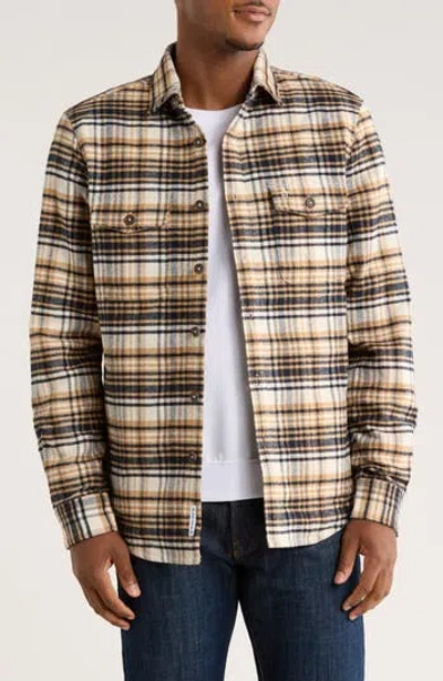 Original Penguin Plaid Flannel Shirt Jacket In Multi