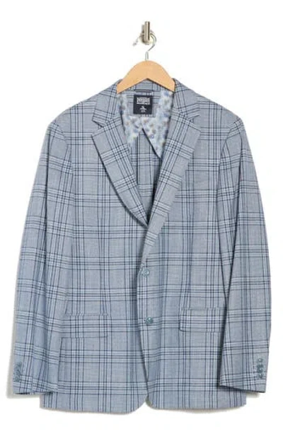 Original Penguin Plaid Notch Lapel Blazer In Blue