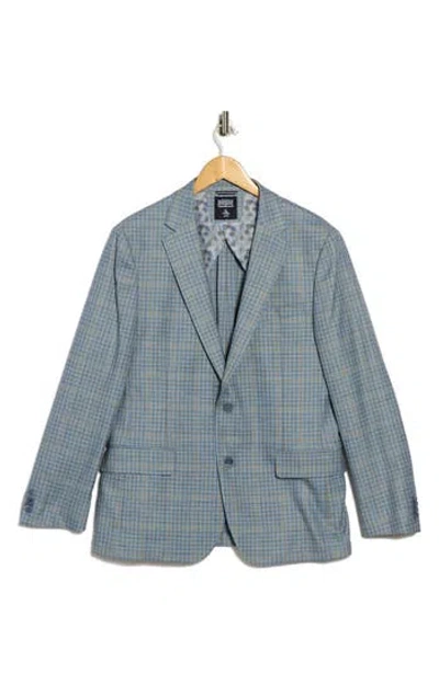 Original Penguin Plaid Notch Lapel Blazer In Blue