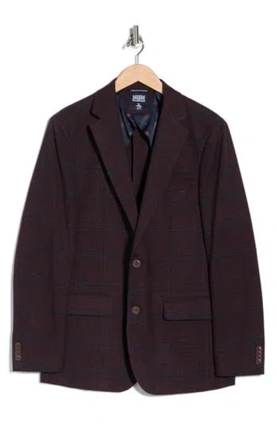 Original Penguin Plaid Notch Lapel Sport Coat In Animal Print