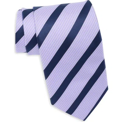 Original Penguin Printer Stripe Tie In Purple