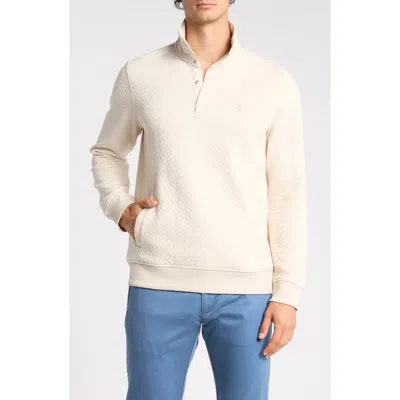 Original Penguin Quilted Quarter-snap Pullover In White