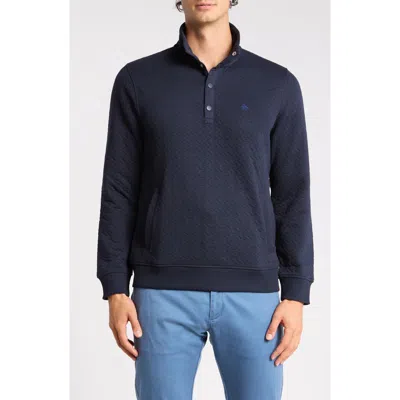 Original Penguin Quilted Quarter-snap Pullover In Blue