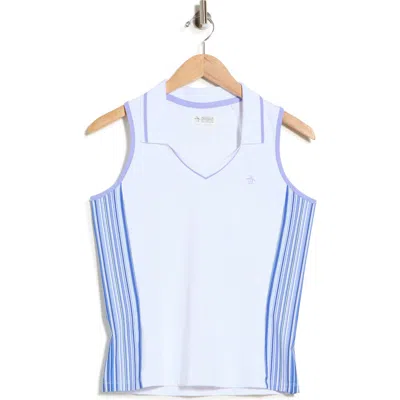 Original Penguin Racer Stripe Polo In White