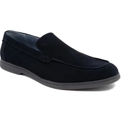 Original Penguin Rayne Leather Loafer In Blue