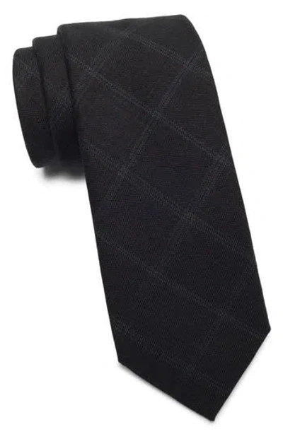 Original Penguin Repola Plaid Tie In Black